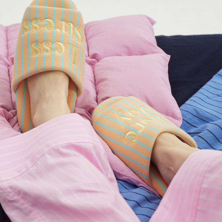 Macaron Color Stripe Slippers