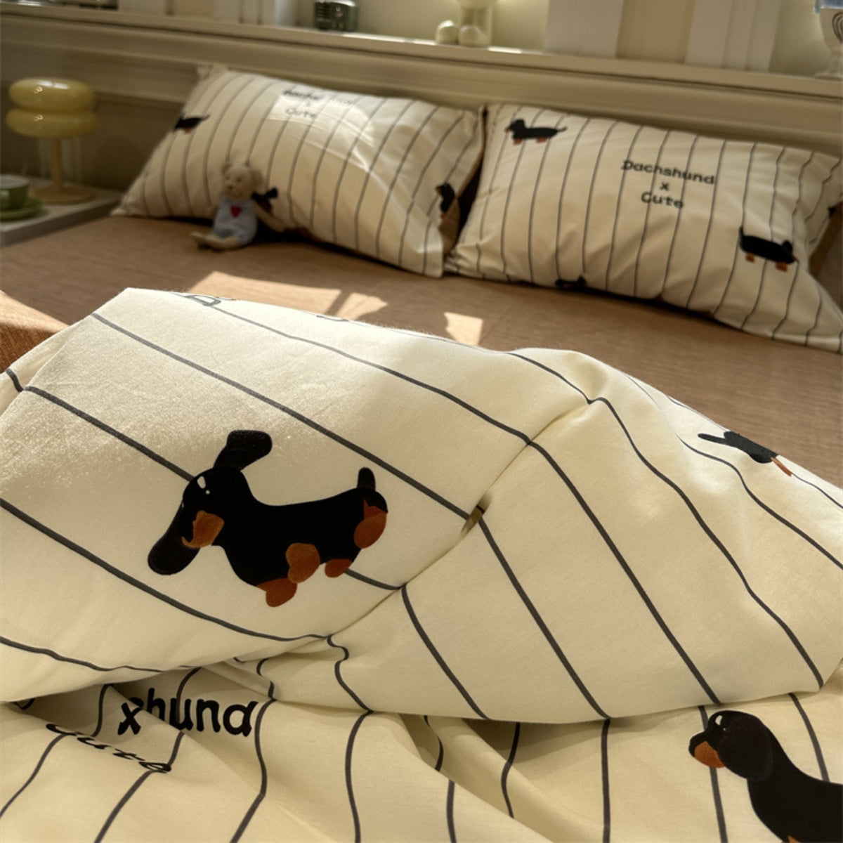 ダックスフンド イラスト寝具セット kocol