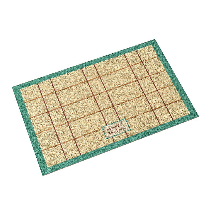 Academic Checked Doormat - Lime