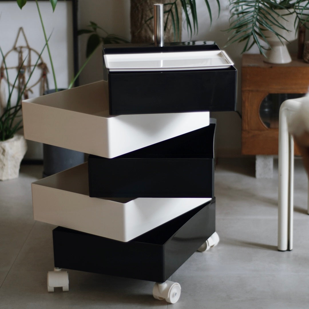 360°回転カラフルコンテナデスクワゴン kocol