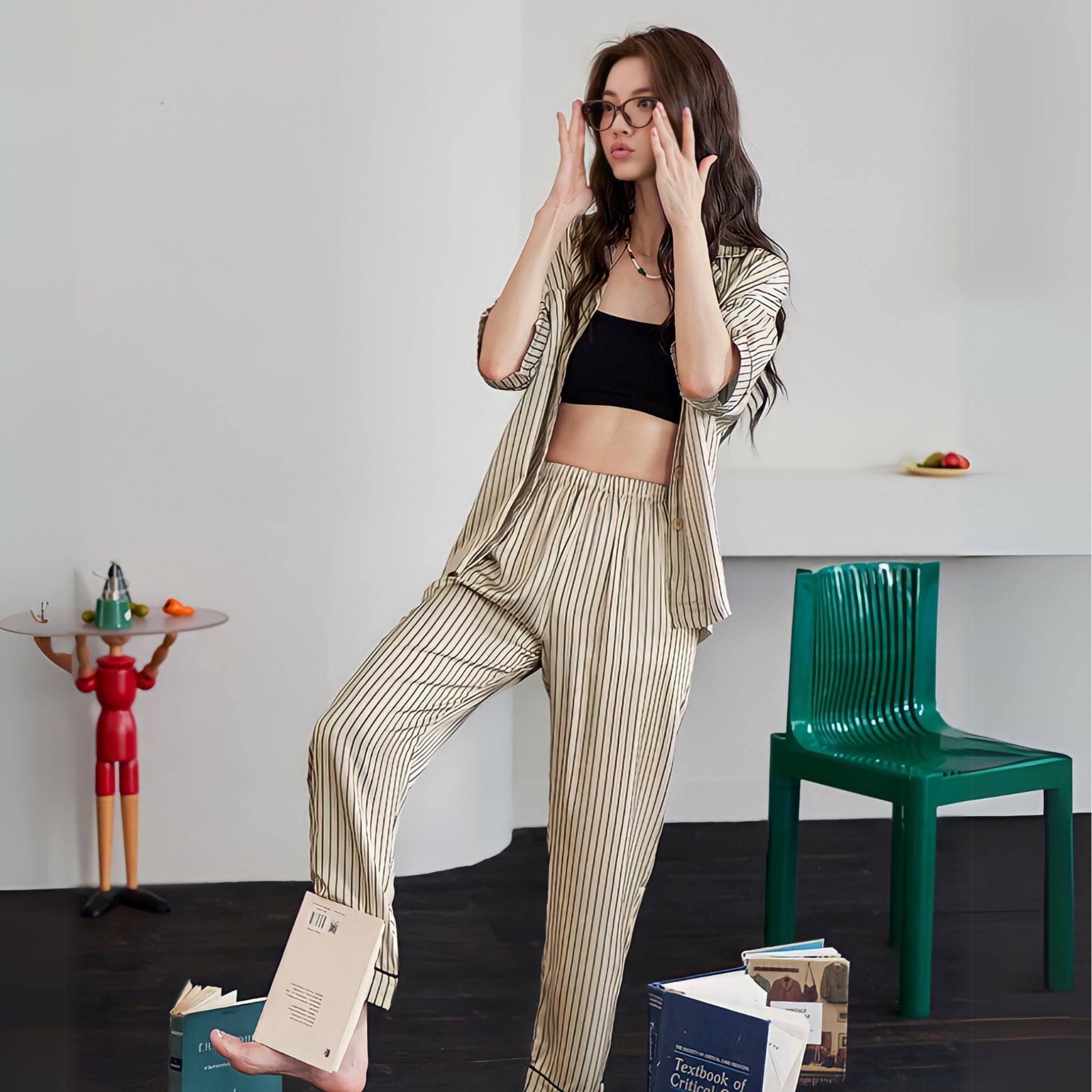 Cool Touch Striped Pajamas