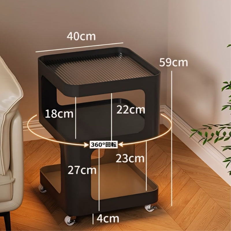可動式スクエアサイド収納テーブル kocol