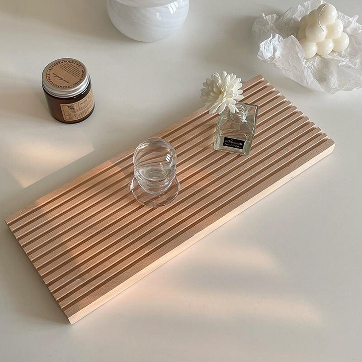 韓国 幾何学 無垢材トレイ / Korean geometric solid wood tray - kocol