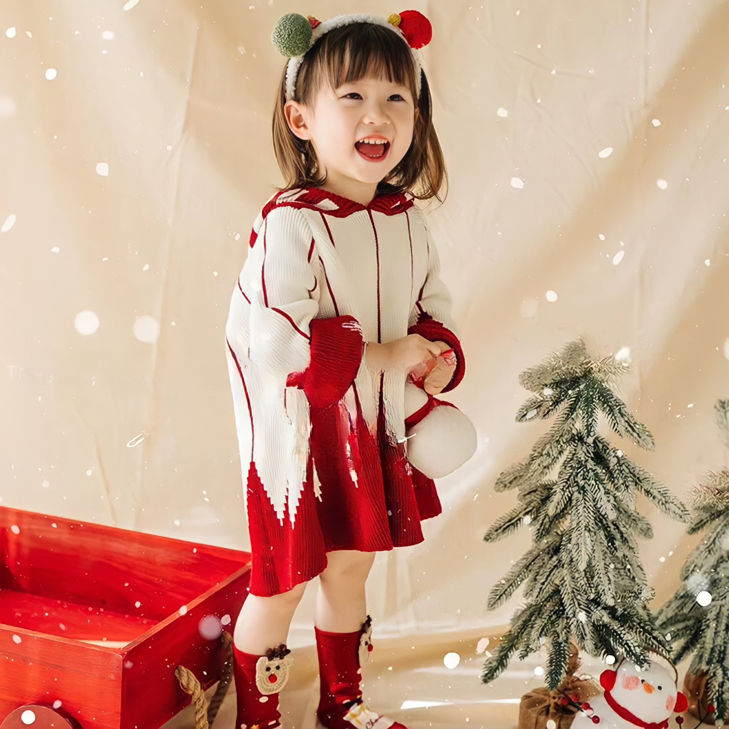 フード付きキッズクリスマスコスチューム