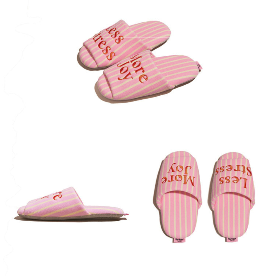 Macaron Color Stripe Slippers