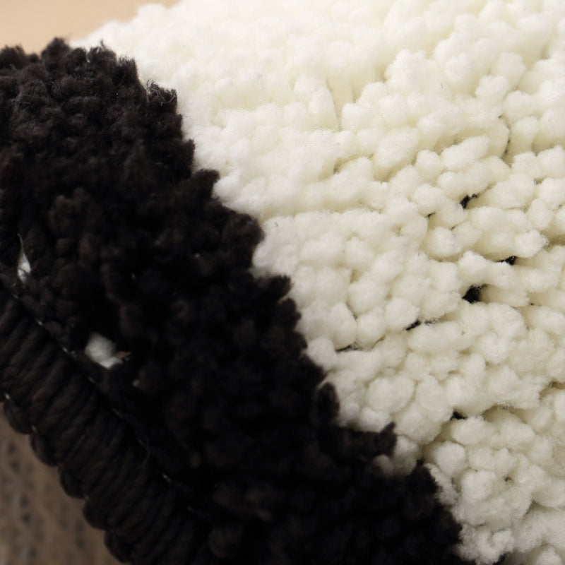 Black and white long rug