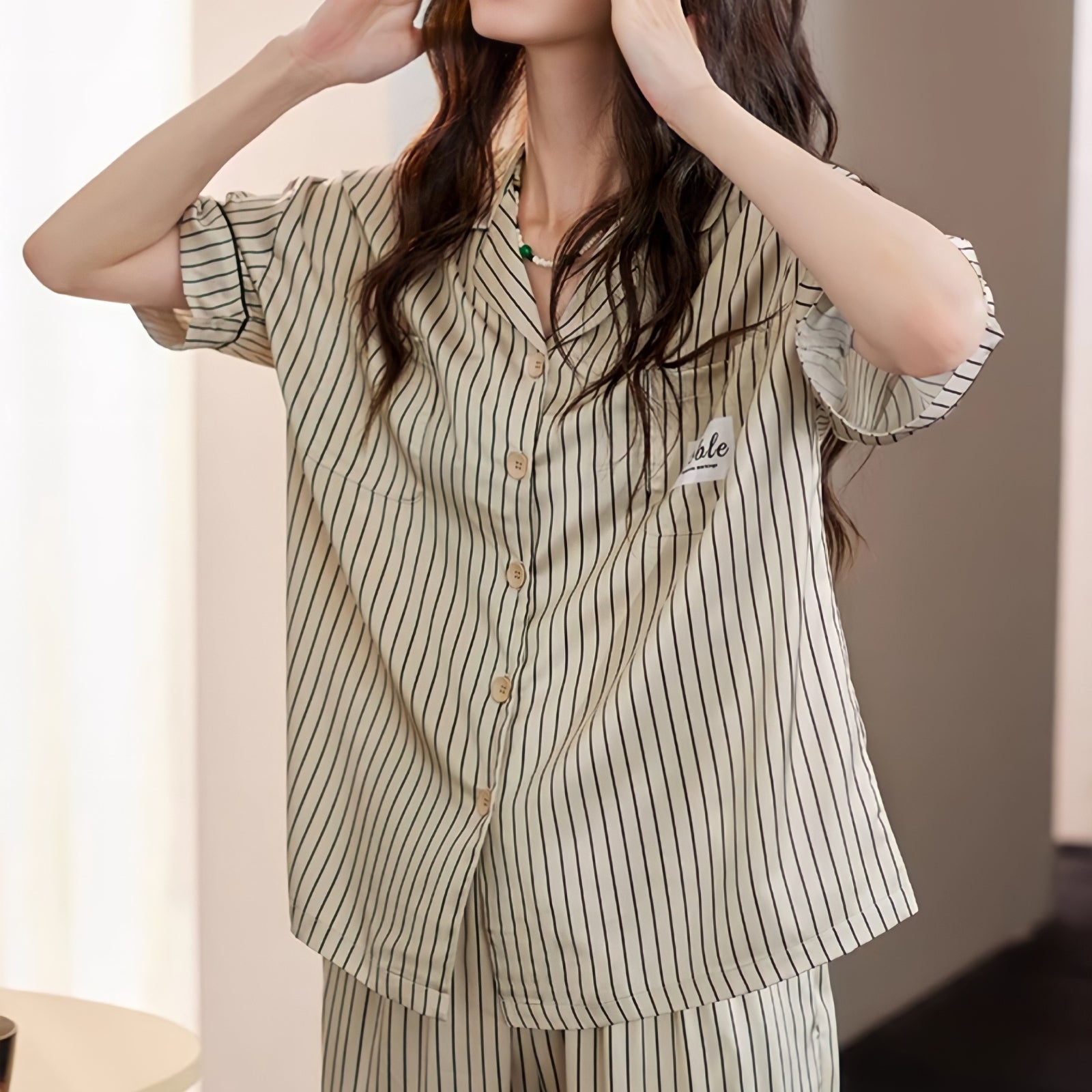 Cool Touch Striped Pajamas