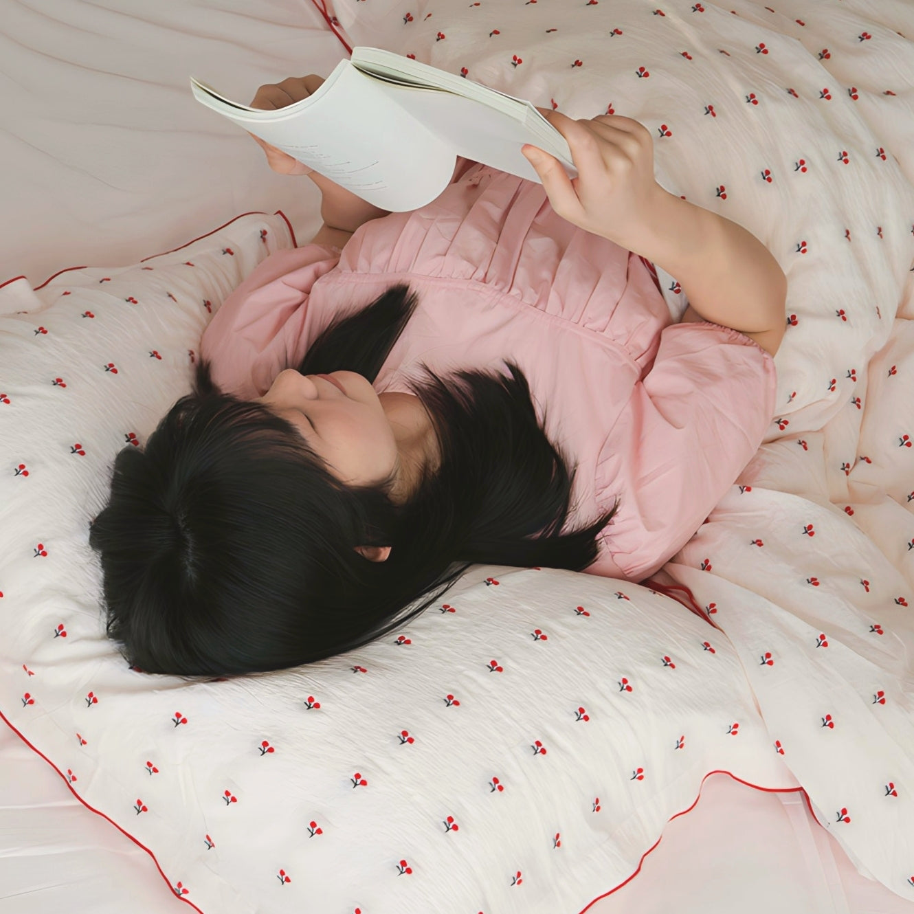 チェリージャガードコットン寝具セット