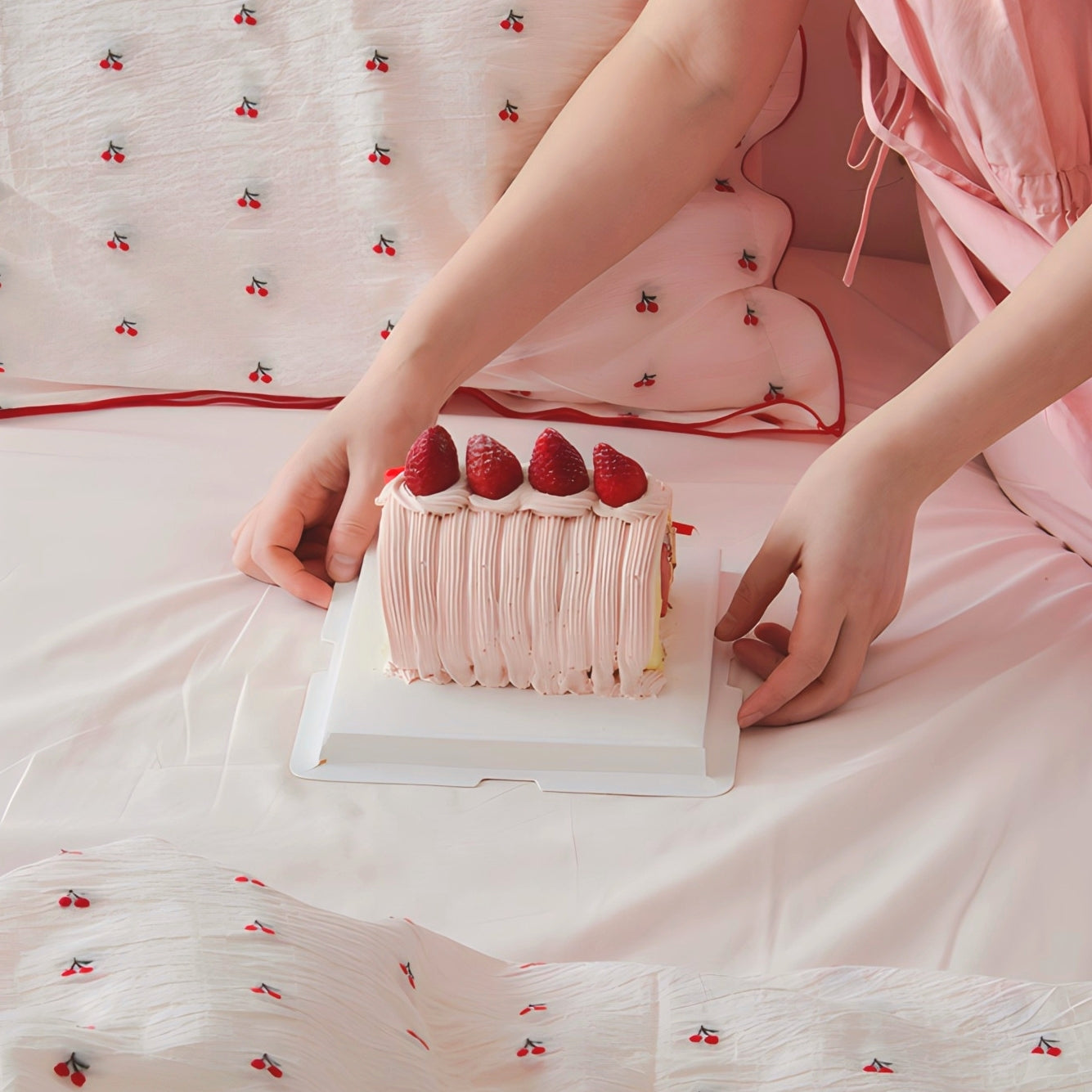 チェリージャガードコットン寝具セット