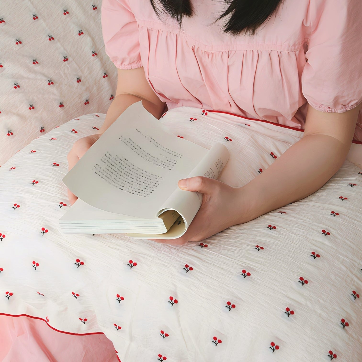 チェリージャガードコットン寝具セット