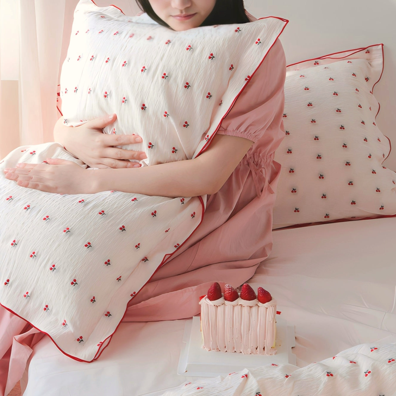 チェリージャガードコットン寝具セット