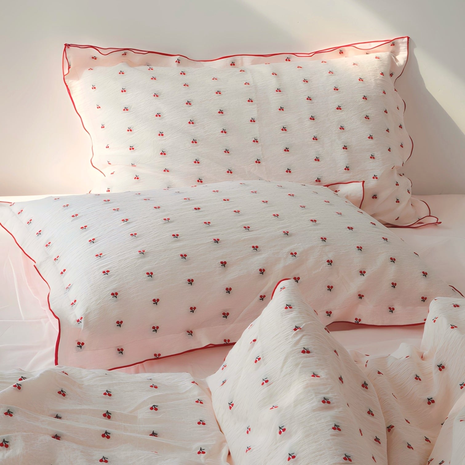 チェリージャガードコットン寝具セット