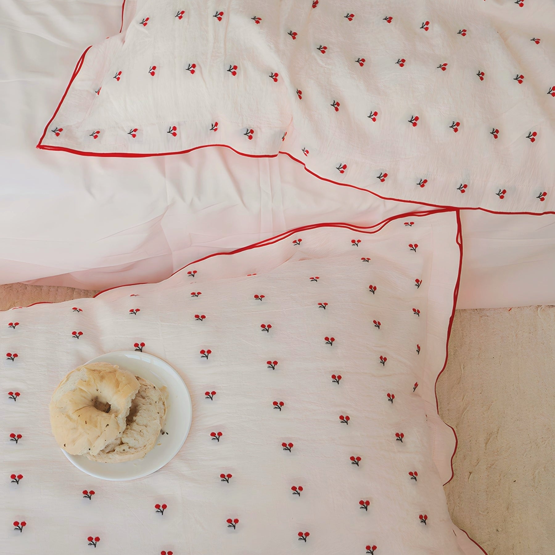 チェリージャガードコットン寝具セット