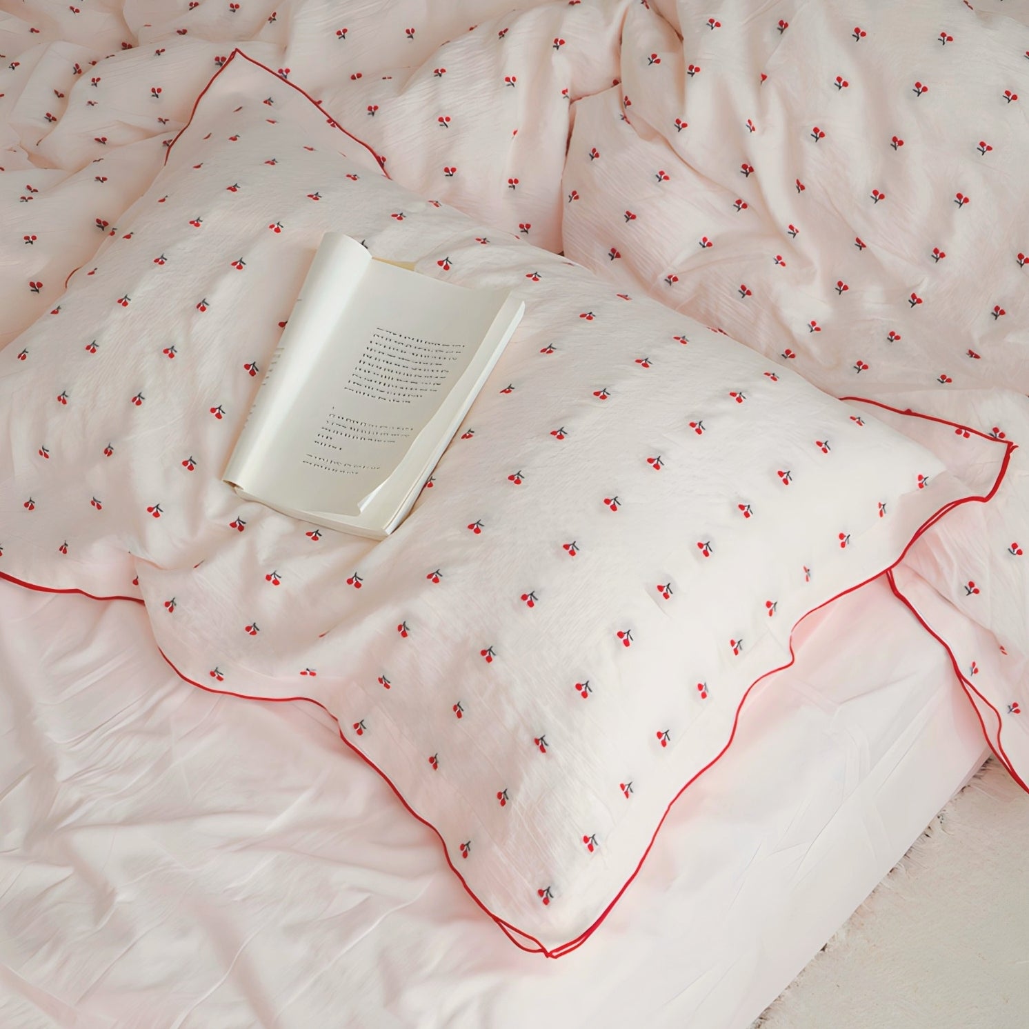 チェリージャガードコットン寝具セット