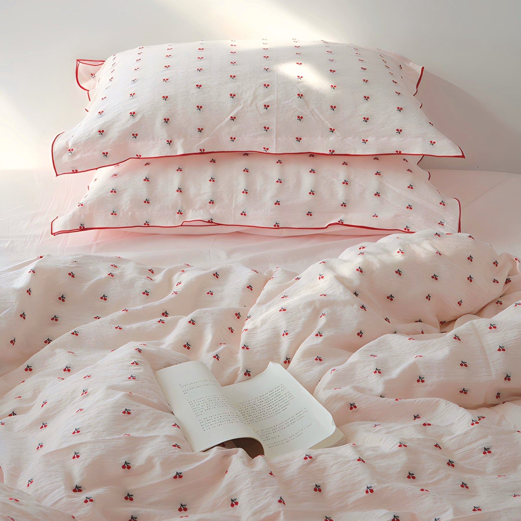 チェリージャガードコットン寝具セット