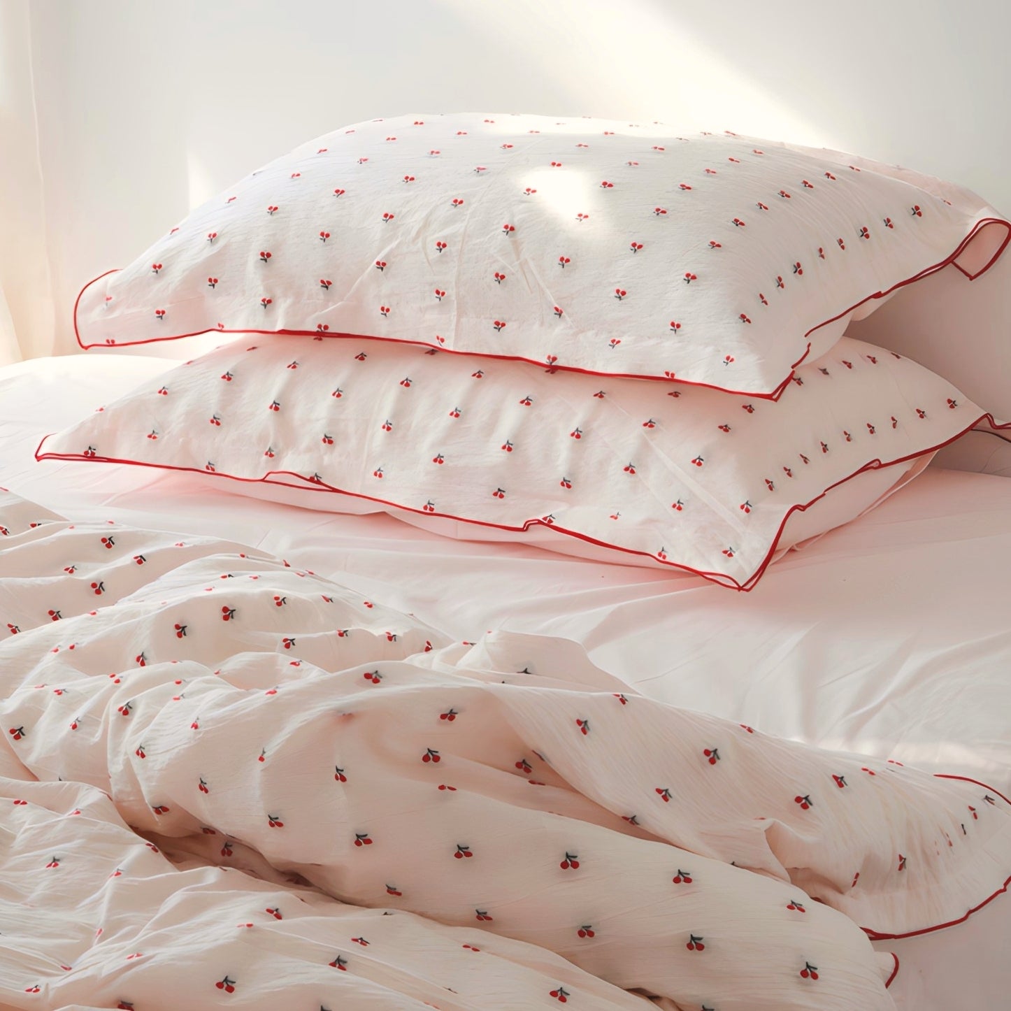 チェリージャガードコットン寝具セット