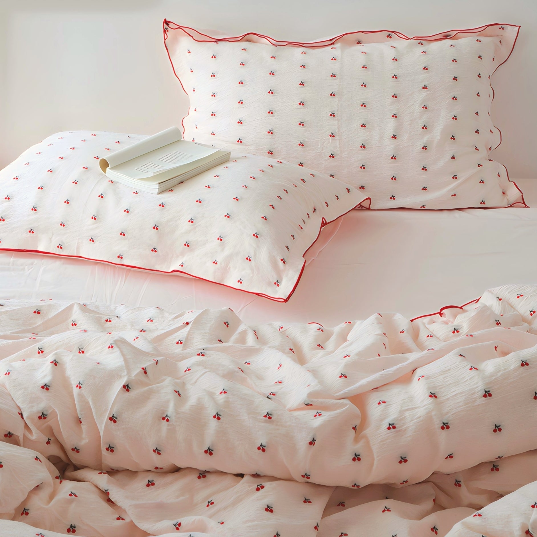 チェリージャガードコットン寝具セット