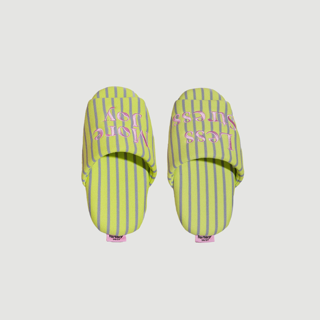 Macaron Color Stripe Slippers