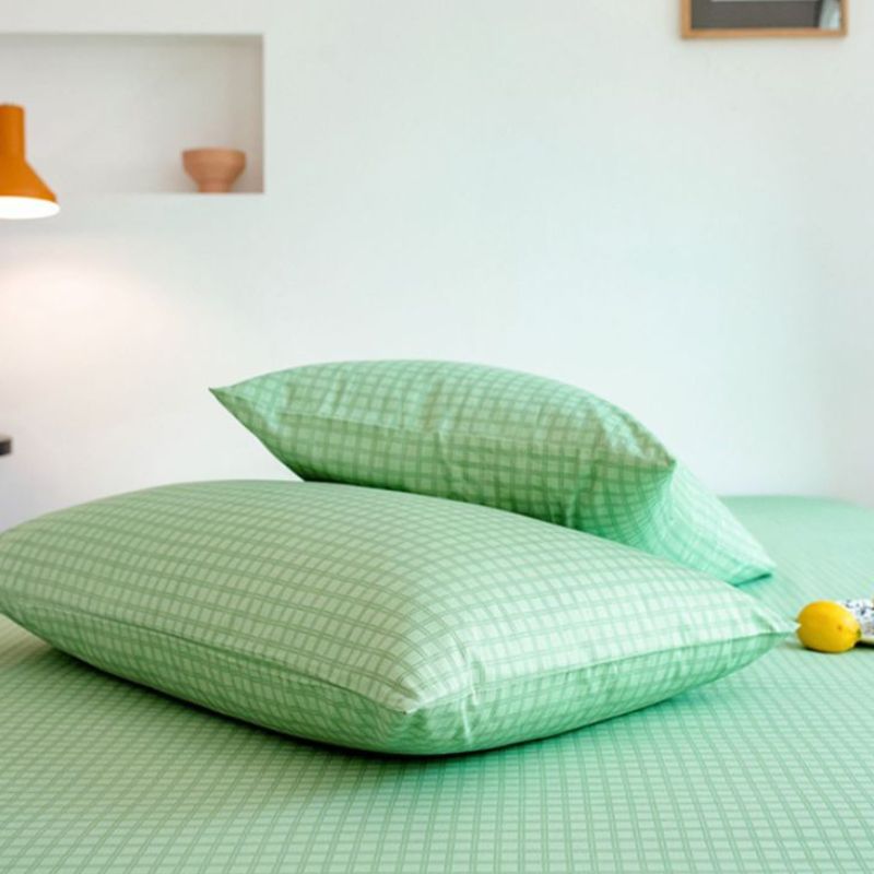 シンプルチェック柄コットン枕カバー2枚セット kocol