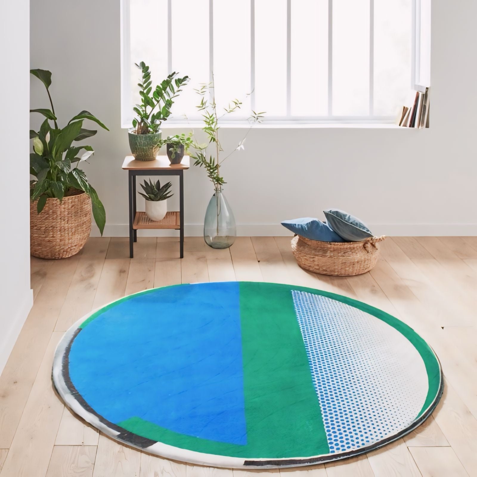 グリーンラウンドカーペット kocol