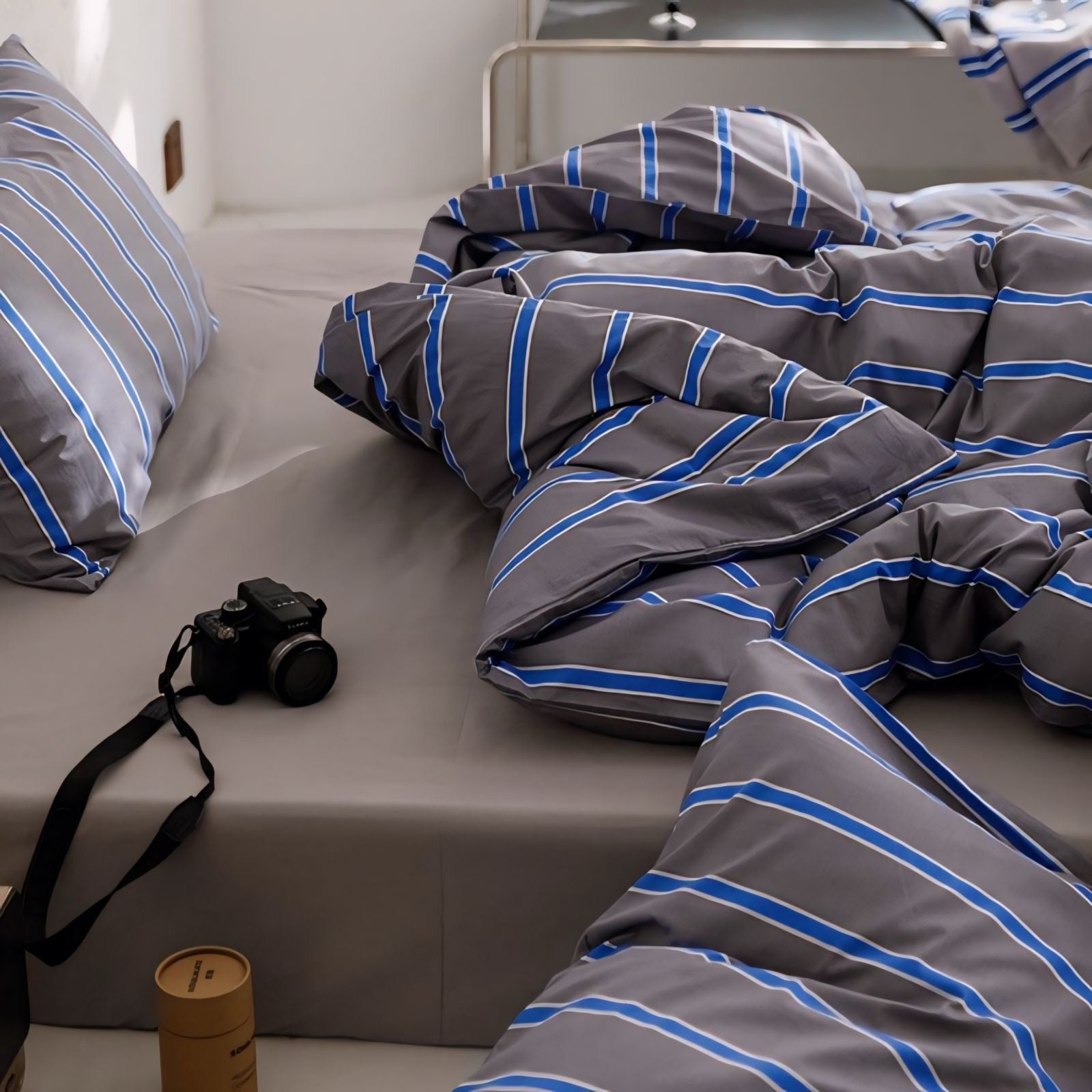 グレーブルーストライプ寝具セット – kocol