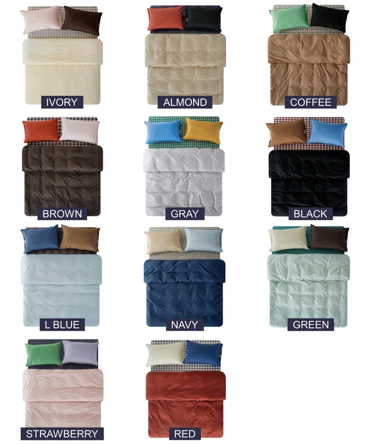 ピュアコットンニュアンスパステル布団カバー ライトブルー