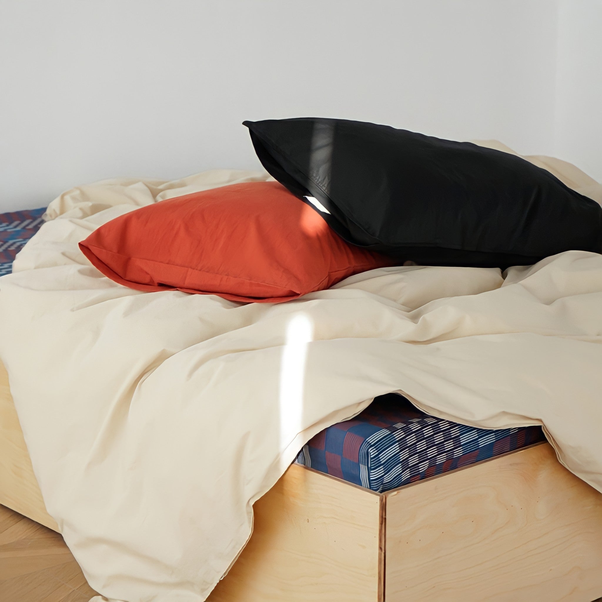 Pure Cotton Nuance Pastel Duvet Cover, Almond