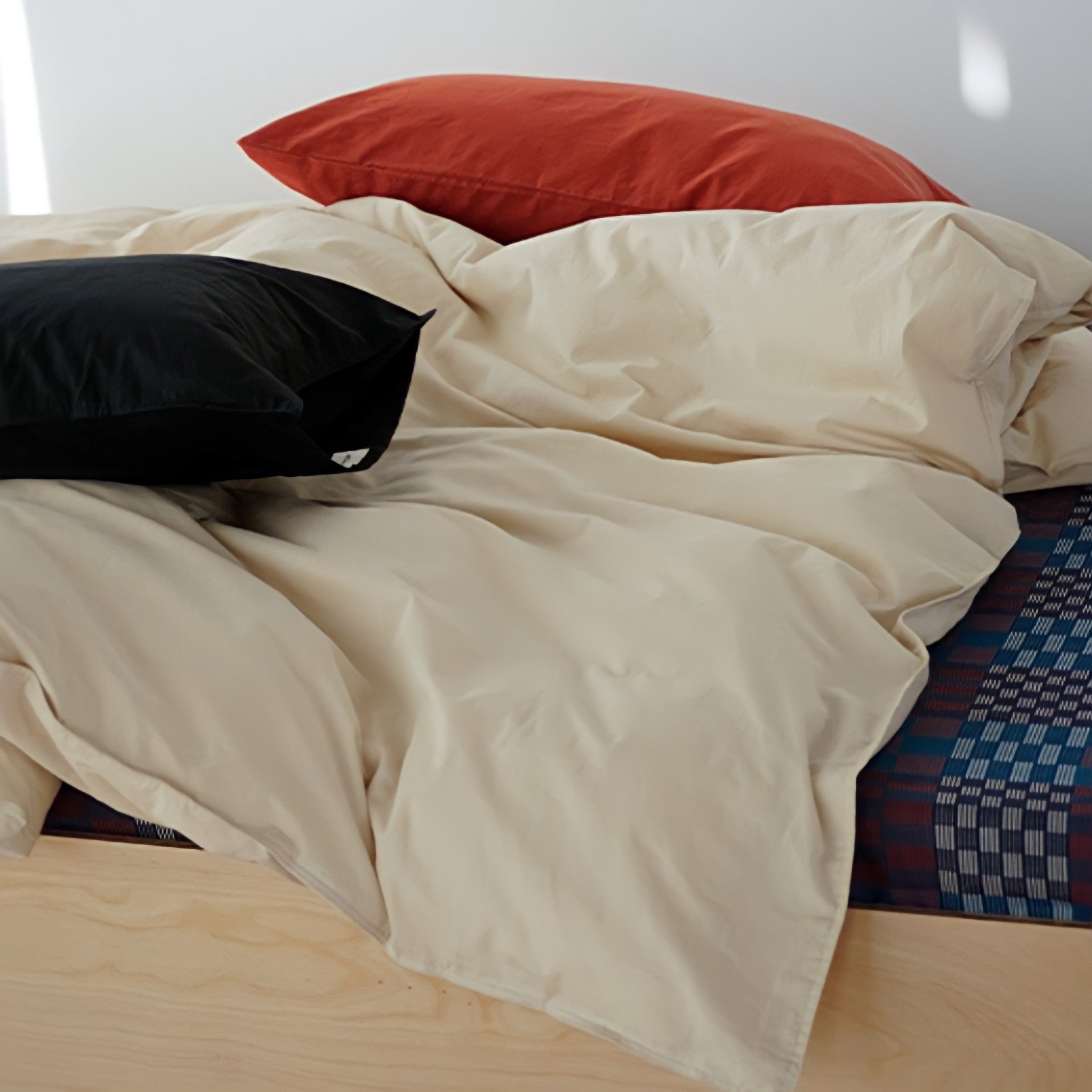 Pure Cotton Nuance Pastel Duvet Cover, Almond