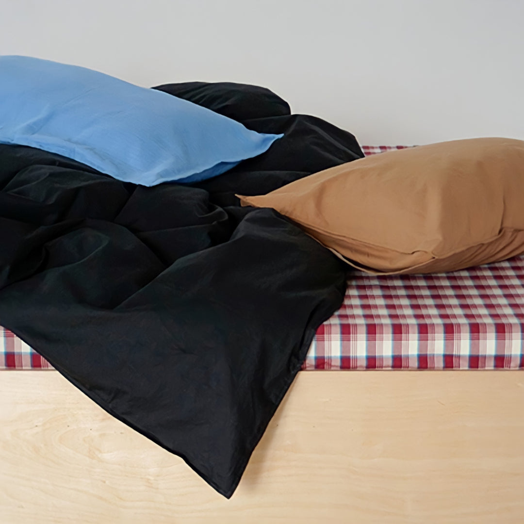 Pure Cotton Nuance Pastel Duvet Cover, Black