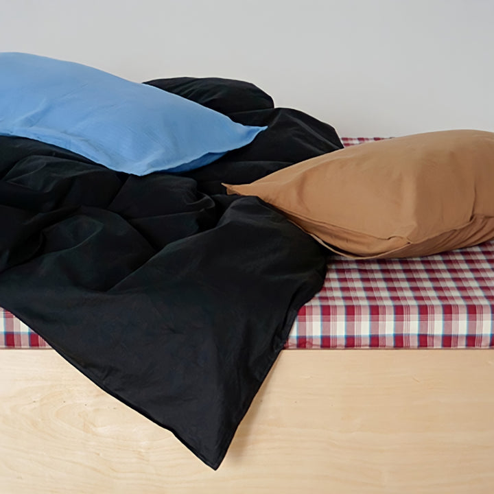 Pure Cotton Nuance Pastel Duvet Cover, Black