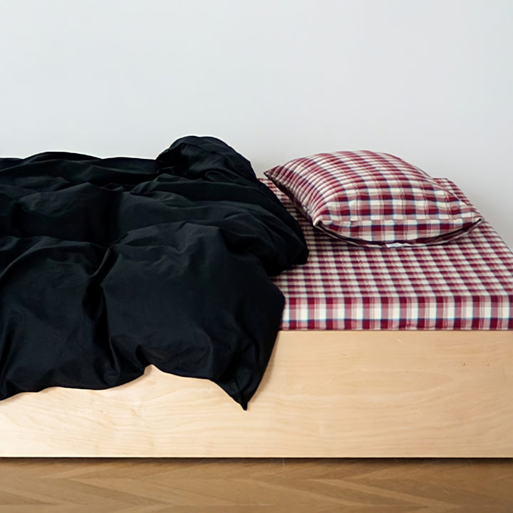 Pure Cotton Nuance Pastel Duvet Cover, Black