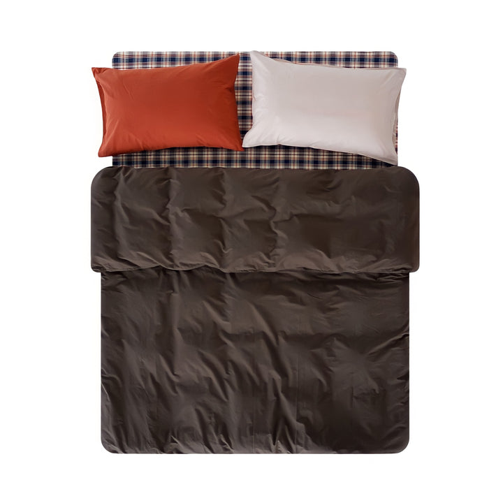 Pure cotton nuance pastel duvet cover, brown