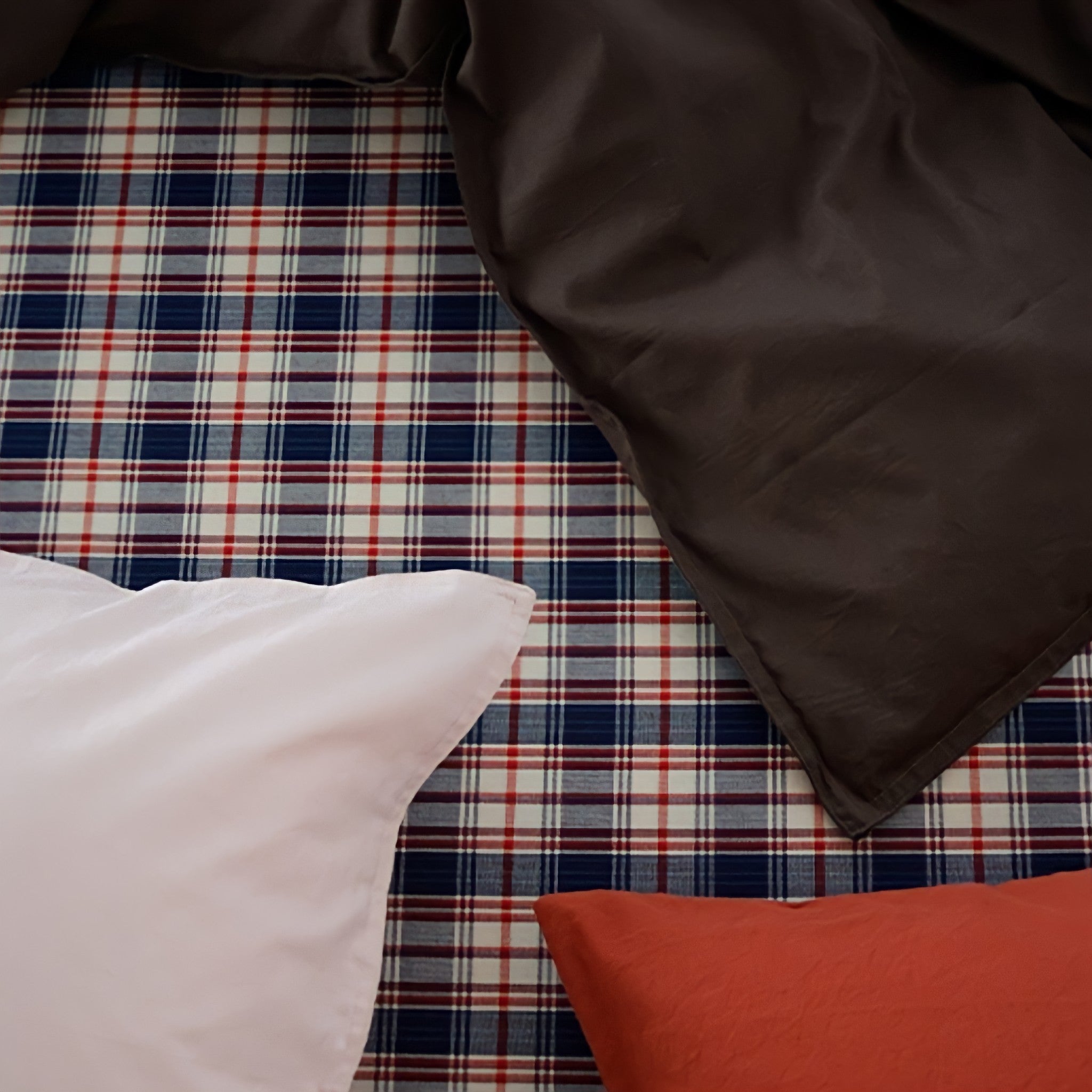 ピュアコットンニュアンスパステル布団カバー ブラウン