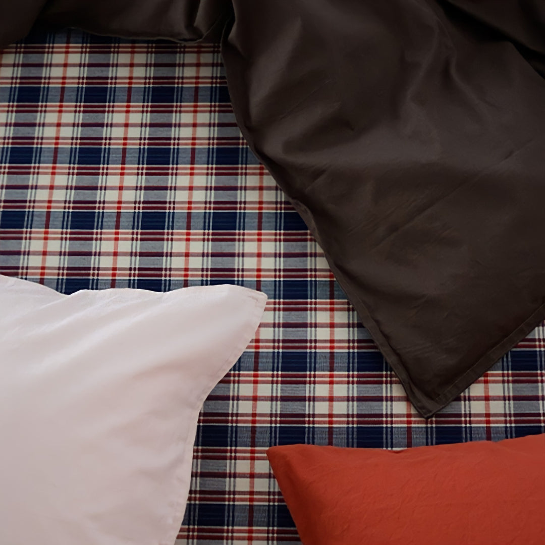 Pure cotton nuance pastel duvet cover, brown