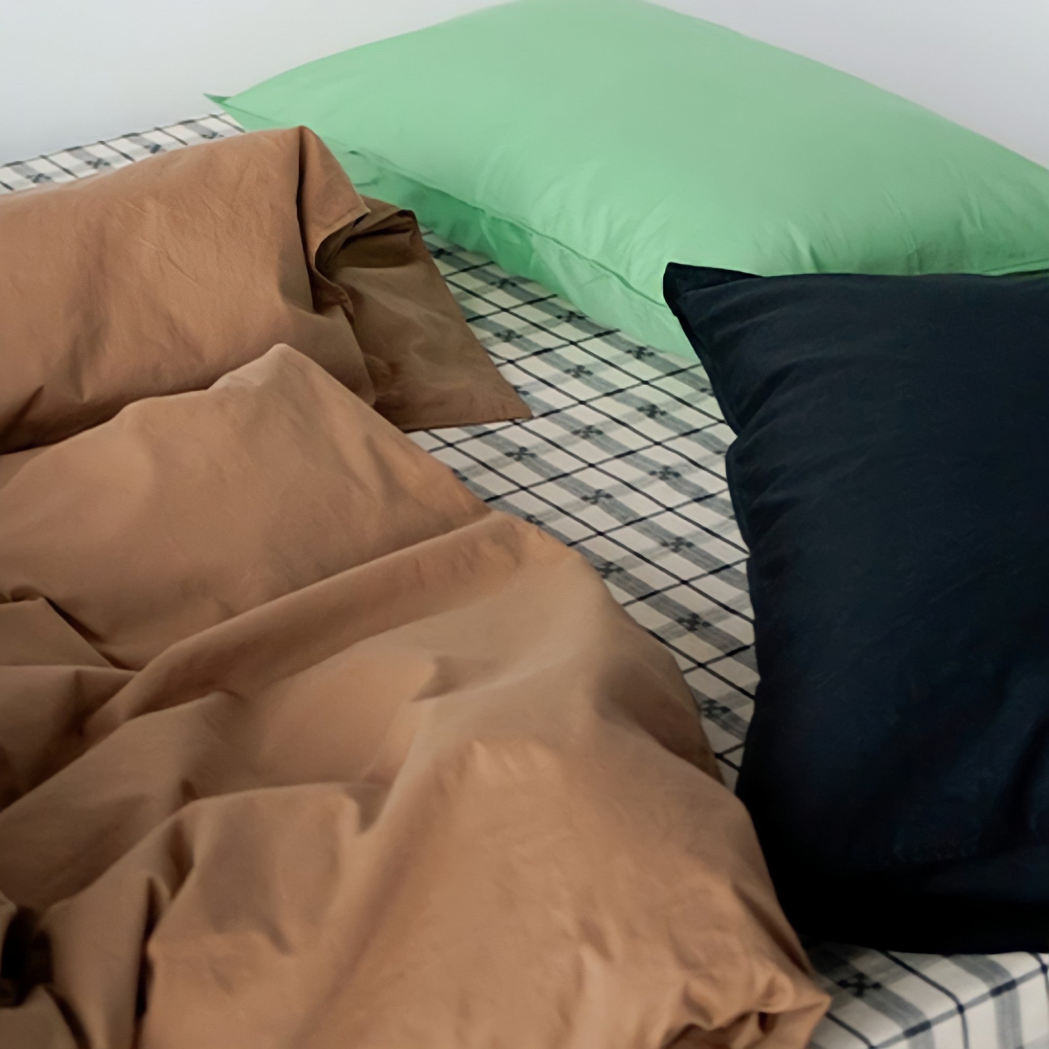 Pure cotton nuance pastel duvet cover, coffee