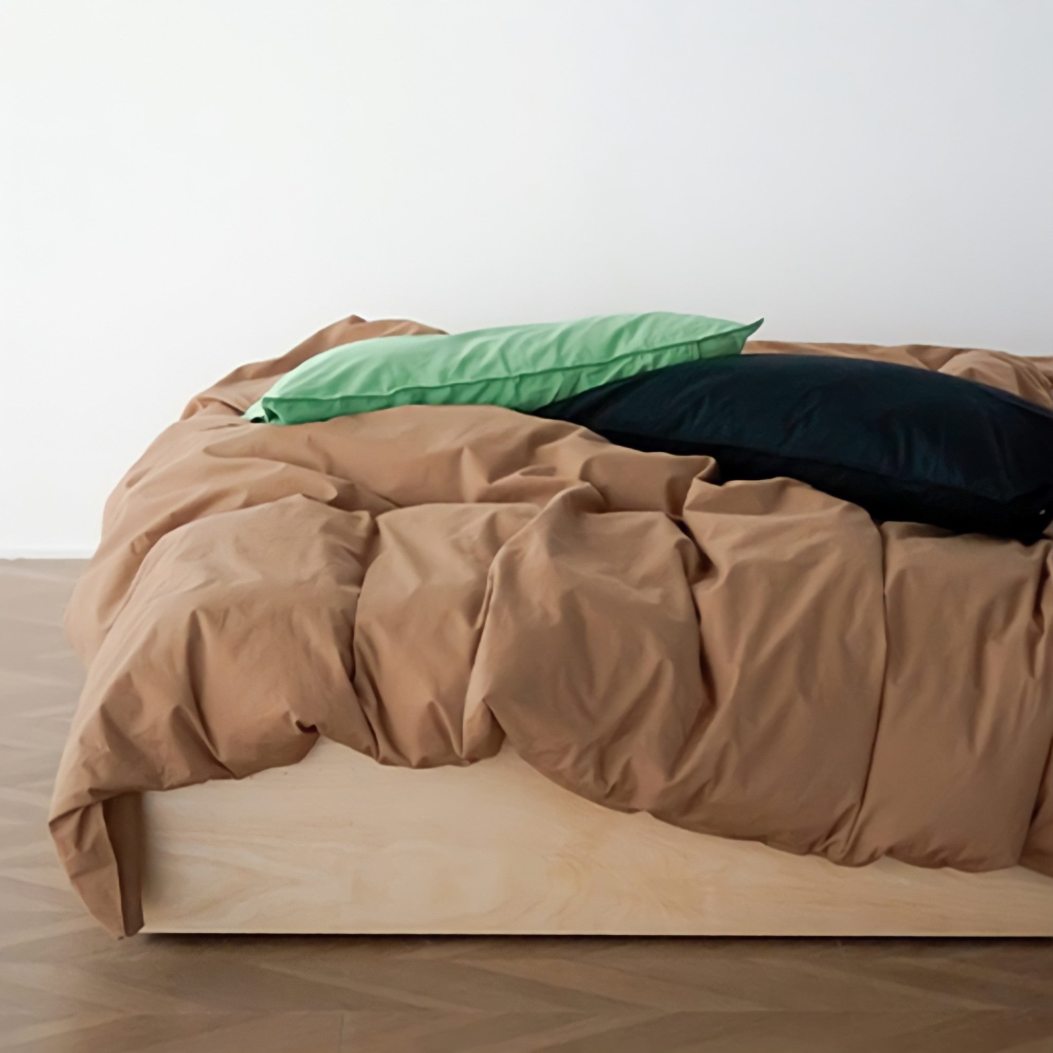 Pure cotton nuance pastel duvet cover, coffee