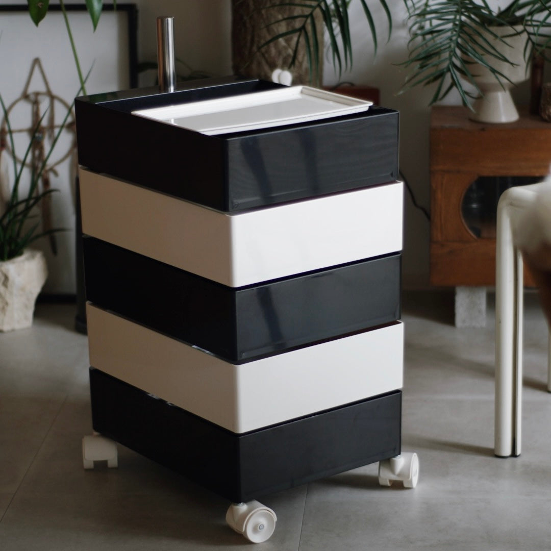 360°回転カラフルコンテナデスクワゴン kocol