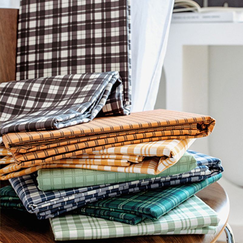 シンプルチェック柄コットン枕カバー2枚セット kocol