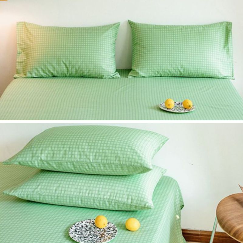 シンプルチェック柄コットン枕カバー2枚セット kocol