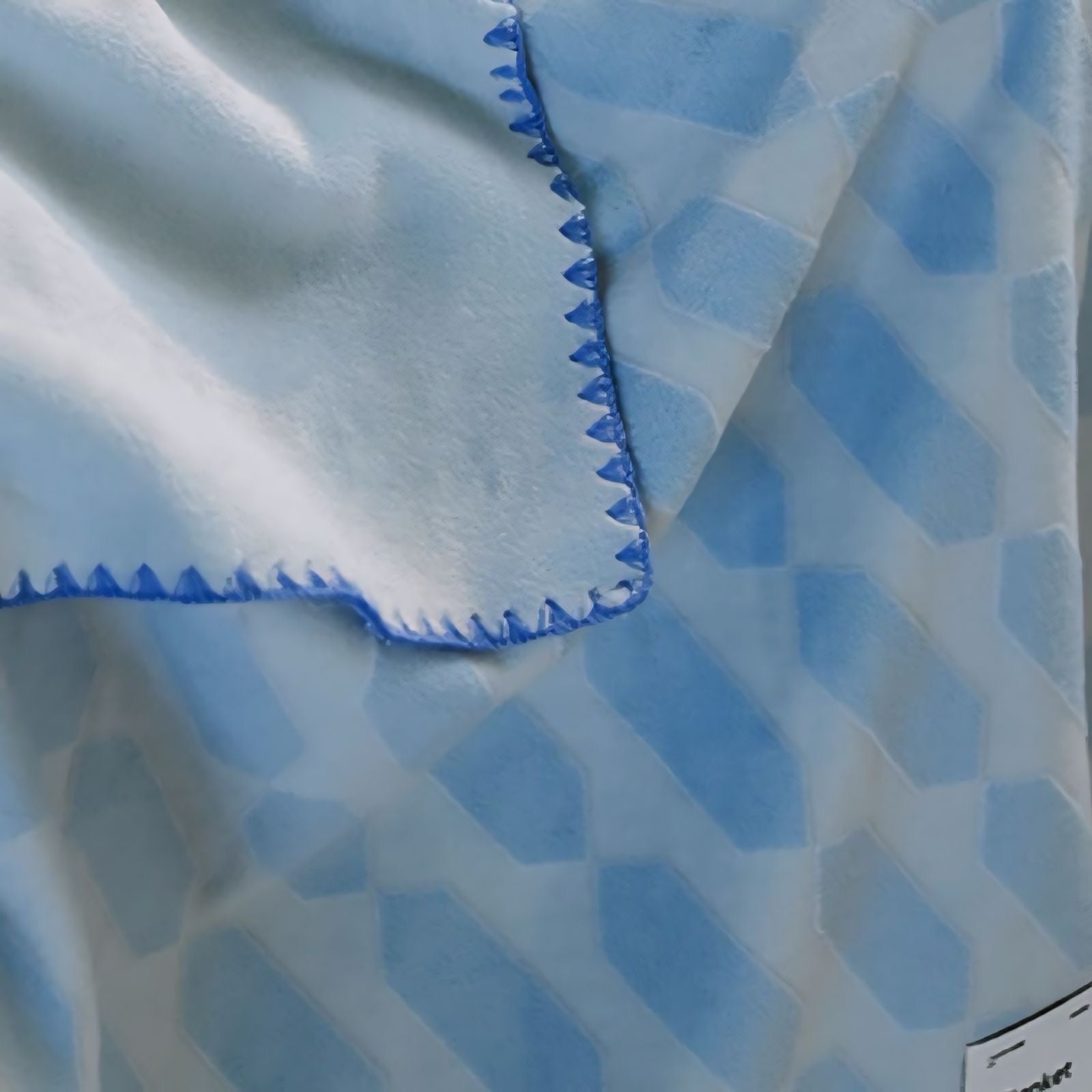 立体柄カラフルフリースブランケット 