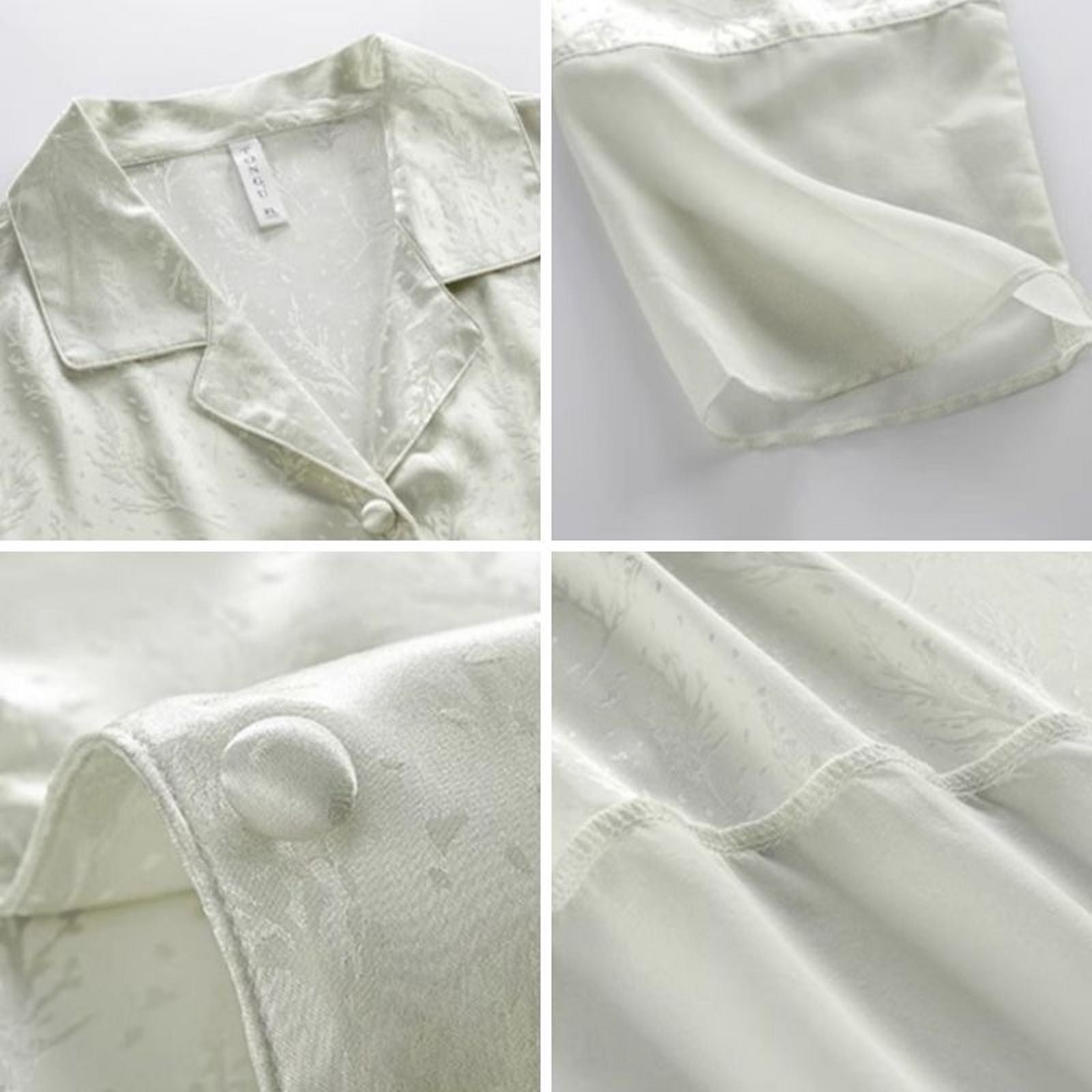 シースルー切り替え長袖てろてろパジャマ kocol