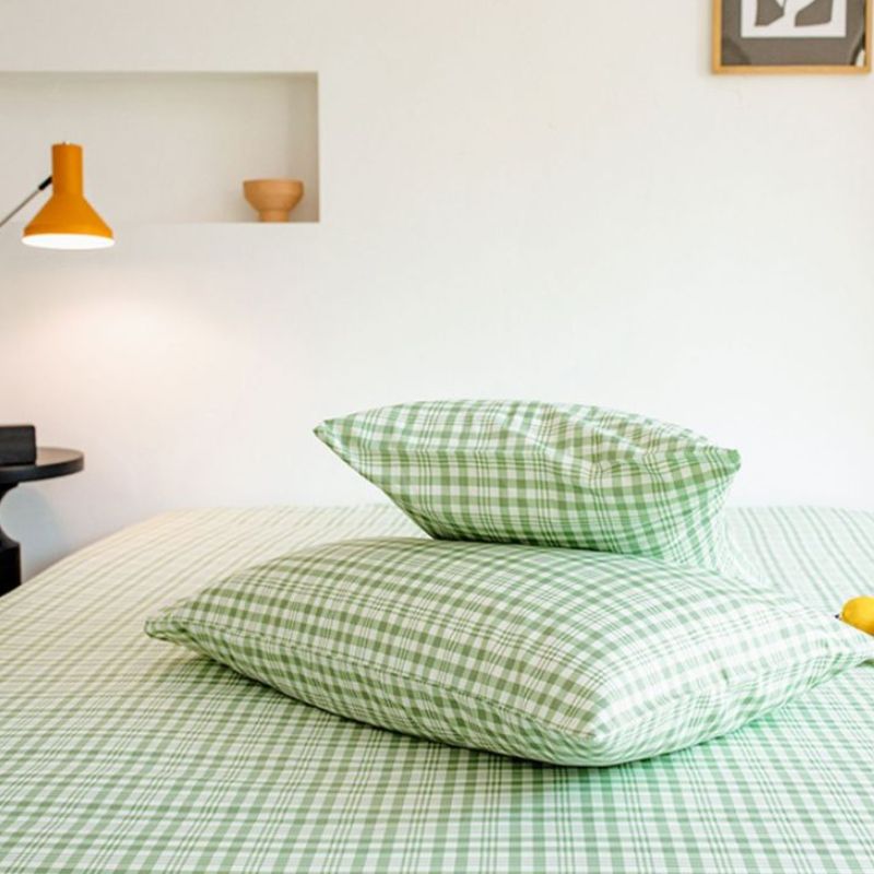 シンプルチェック柄コットン枕カバー2枚セット kocol