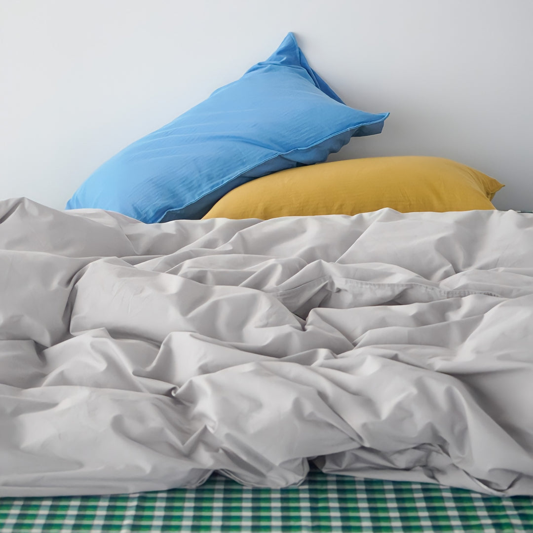 Pure cotton nuance pastel duvet cover, grey