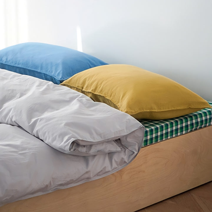 Pure cotton nuance pastel duvet cover, grey