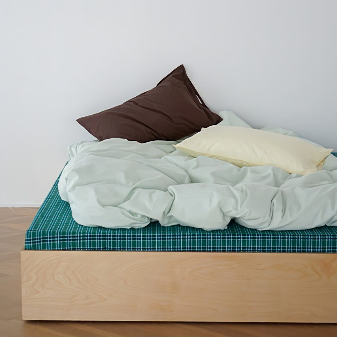 ピュアコットンニュアンスパステル布団カバー グリーン