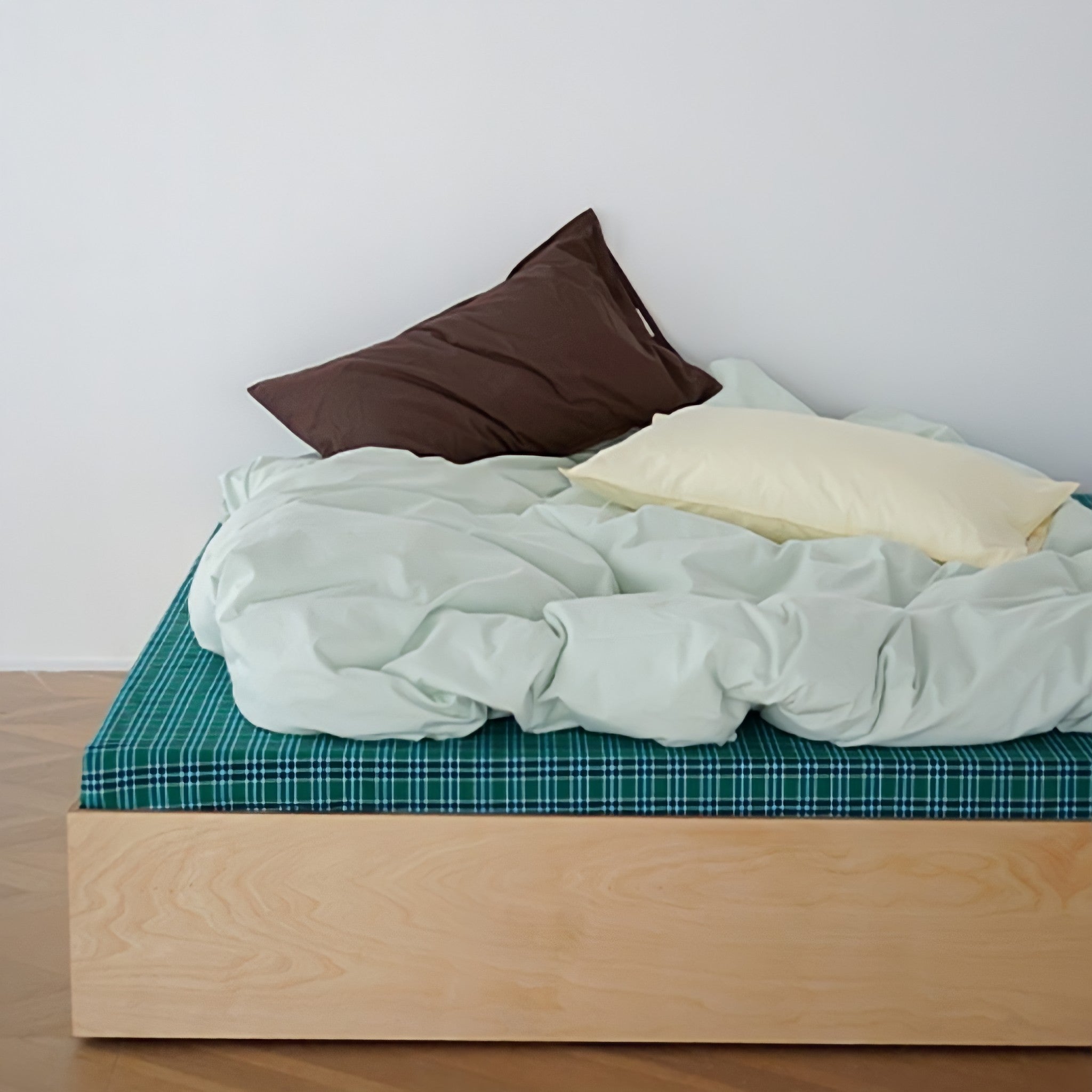 ピュアコットンニュアンスパステル布団カバー グリーン