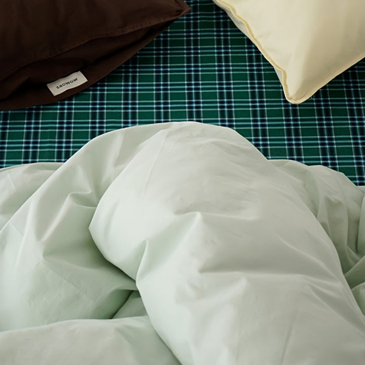 ピュアコットンニュアンスパステル布団カバー グリーン
