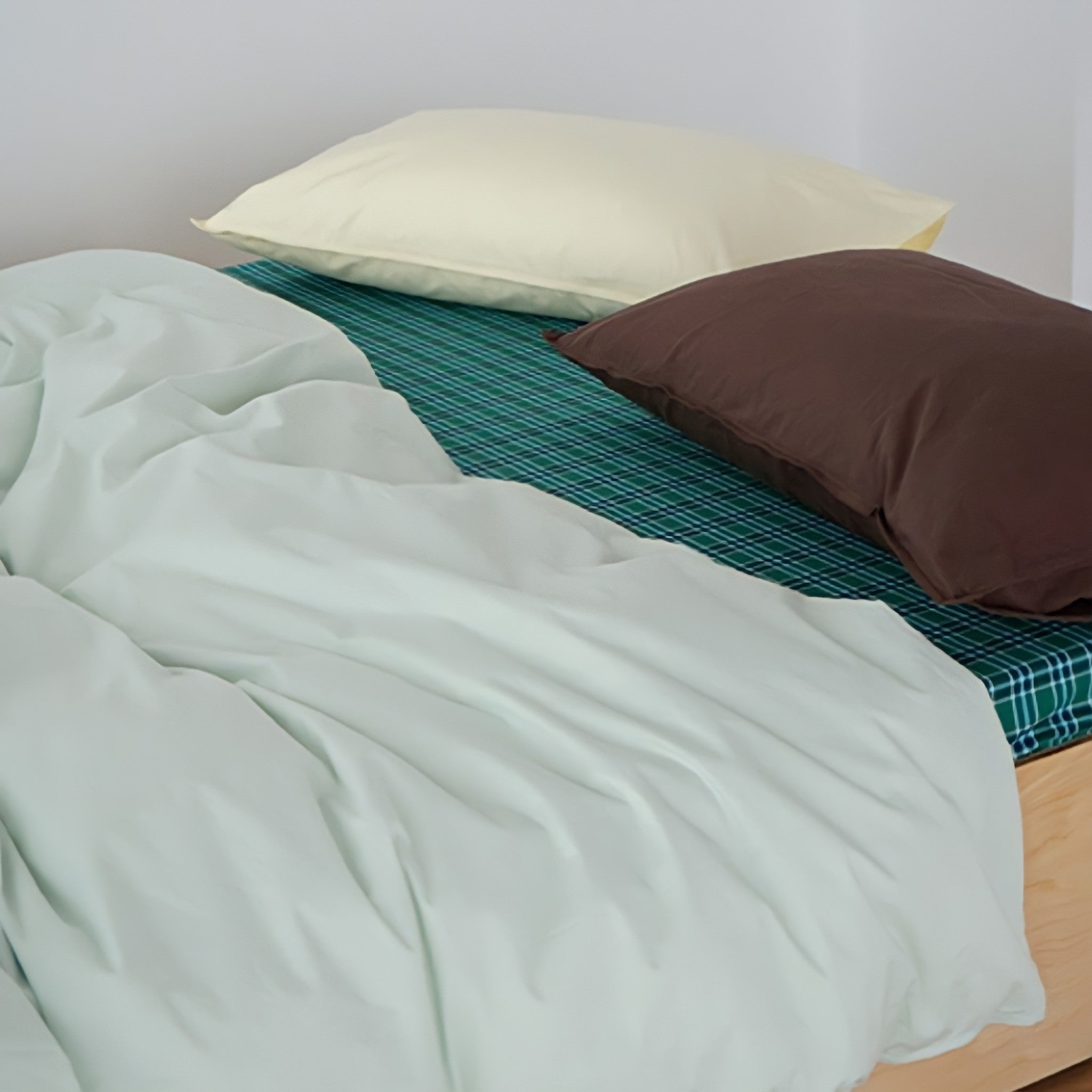 ピュアコットンニュアンスパステル布団カバー グリーン