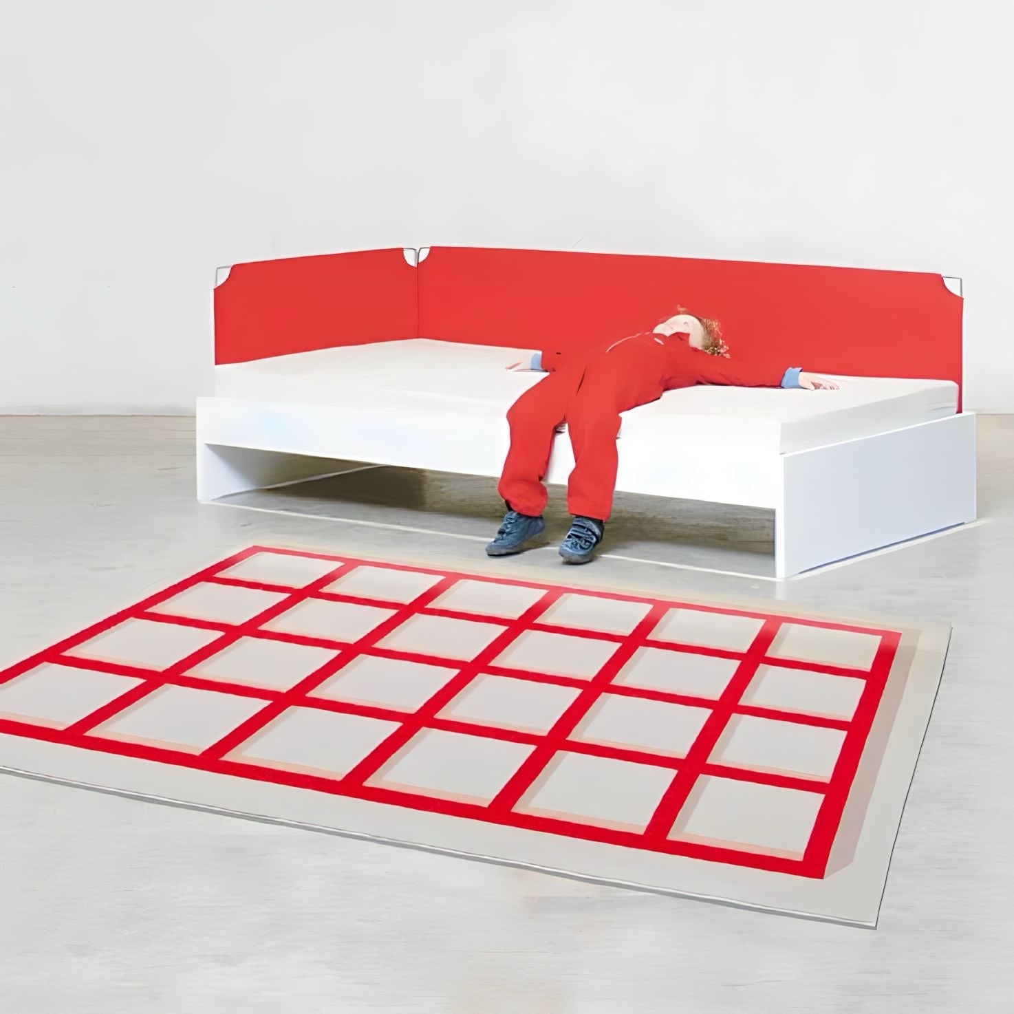 レッドチェックカーペット kocol