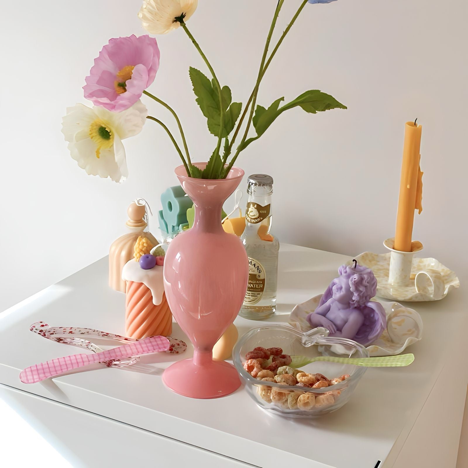 Retro Glass Flower Vase